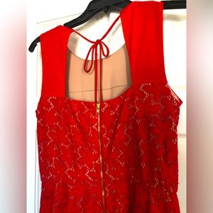 Muse red floral party dress- great condition!